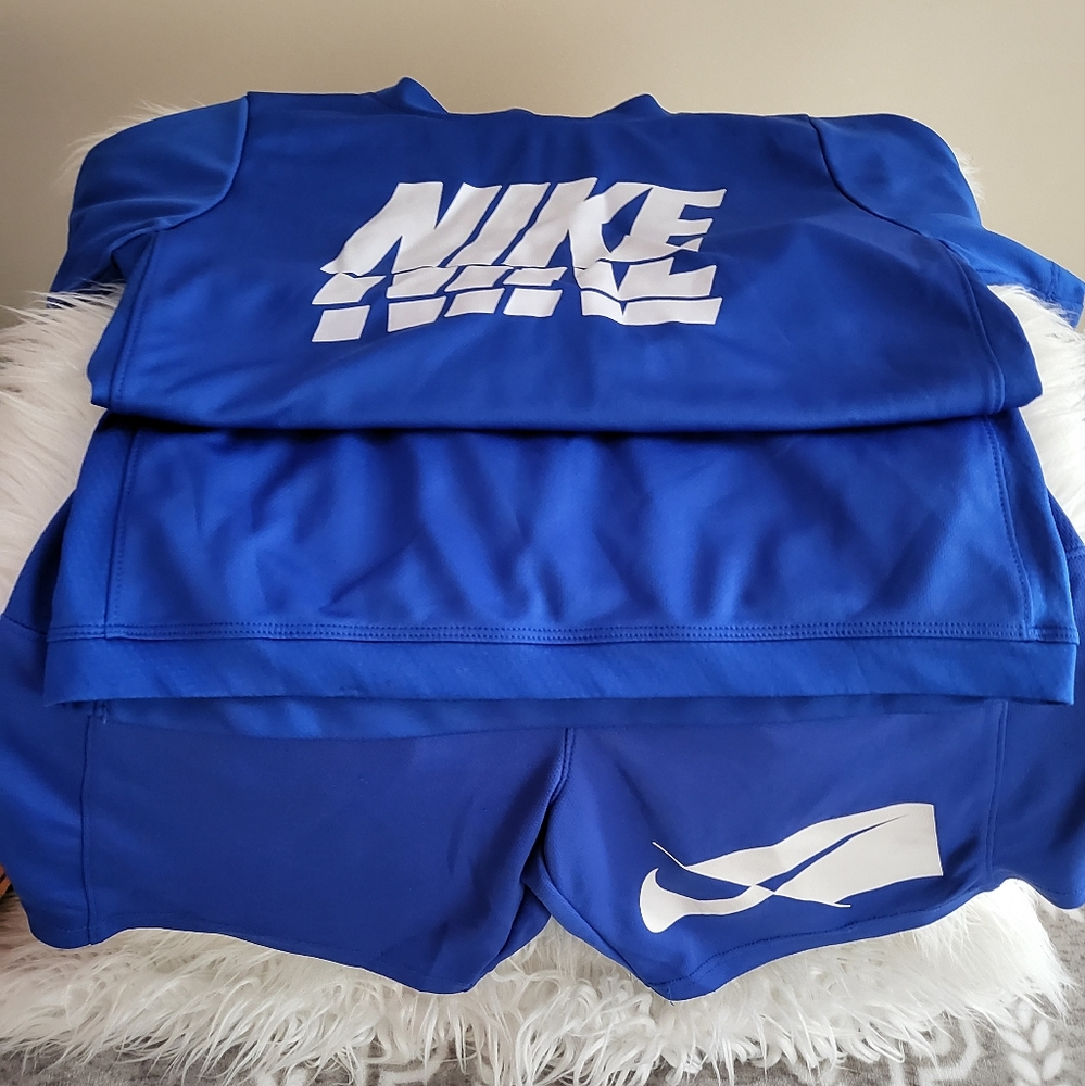 Nike Drifit short set blue